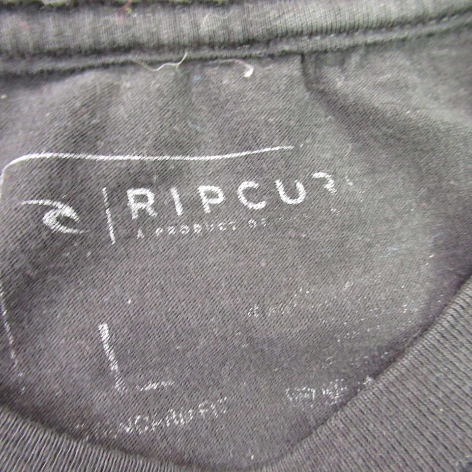 Camisa Rip Curl Niños Grande Manga Corta Informal Cuello Redondo Ligera Negra Foto 3 de 4