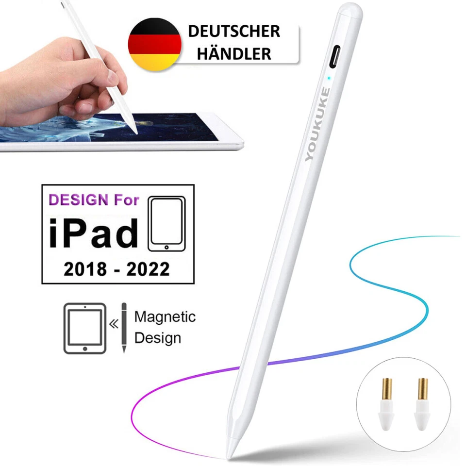 Stylus Pencil für Apple iPad Pro (2018-2023) iPad 9th/8th/7th/6th Gen, Air 4/3 - Bild 4 von 4