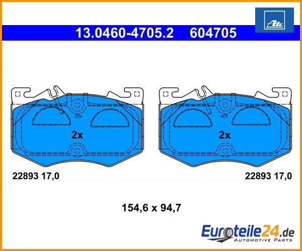 Bremsbelagsatz, Scheibenbremse Ate 13.0460-4705.2-image