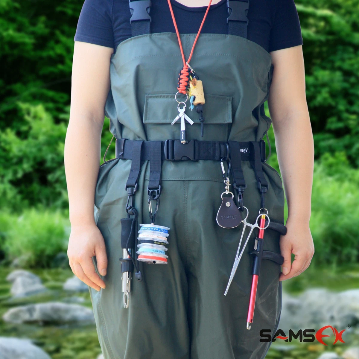 SAMSFX Wader Belt Wading Belts Fly Fishing Safety Gear Straps Surf  Accessories