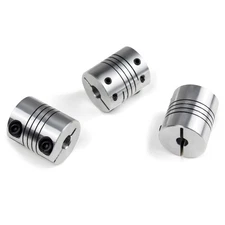 CNCTOPBAOS 3PCS Flexible Coupling 6.35mm to 8mmAluminum Flexible Shaft Coupl