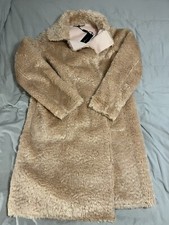 Marc Cain Pink Reversible Faux Fur Coat N4 Uk 14