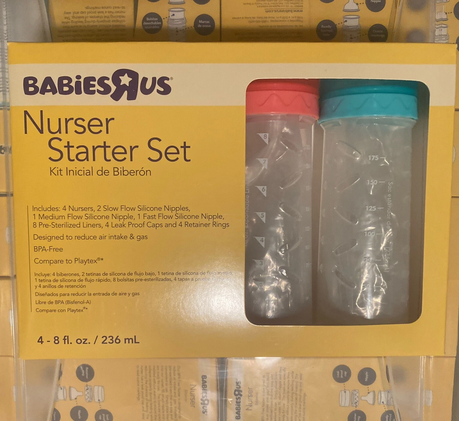 🦒 BabiesR Us Nurser Set (4) 8 Oz BPA Free DROPIN Baby Bottles & Liners FREESHIP
Opens in a new wind