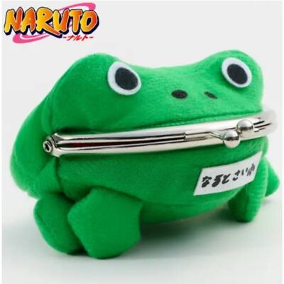 Naruto Gama-chan Green Frog Coin Purse Wallet Plush Toy 4'' Toad Money Bag