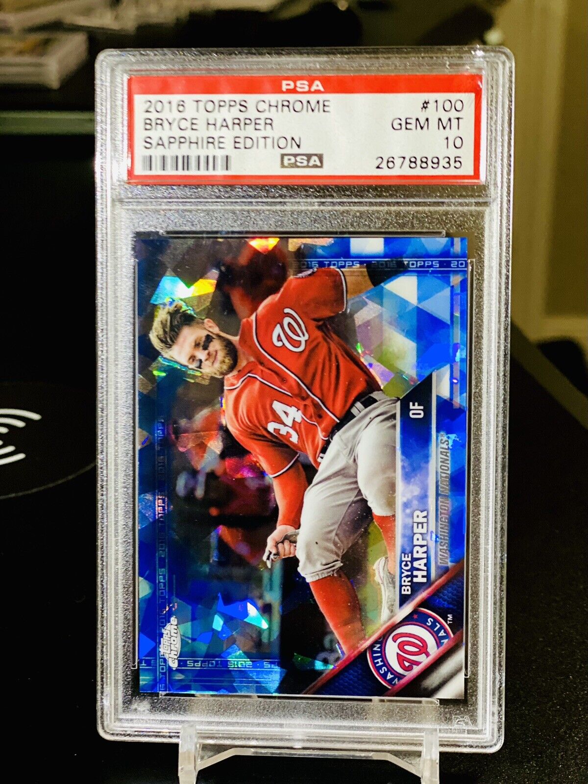 Bryce Harper 2016 Topps Chrome 1st Year Sapphire PSA 10 POP 32