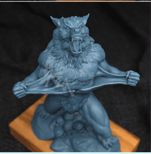 Full Moon Wolf 3D Printing Unpainted Figure Blank Kit Model GK New Toy In Stock - Picture 4 of 5
