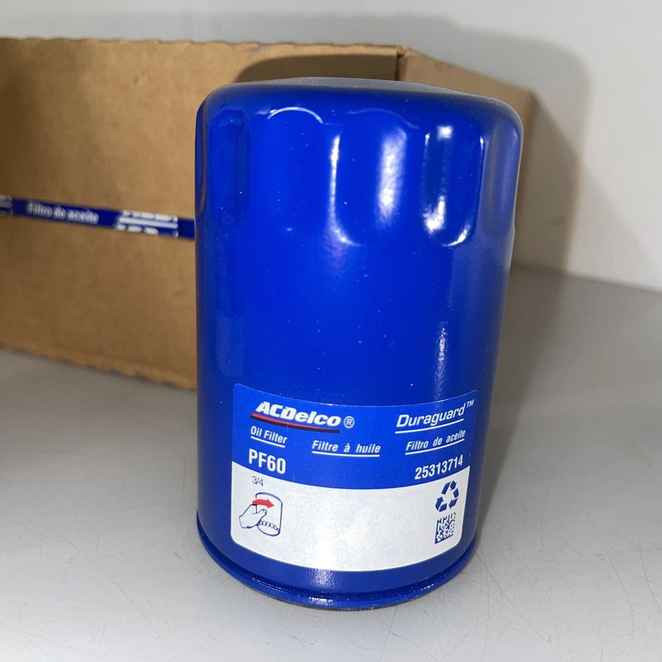 Lote de 12 filtros de aceite de motor originales AC Delco PF60 / GM 25313714 pieza GM Foto 4 de 4