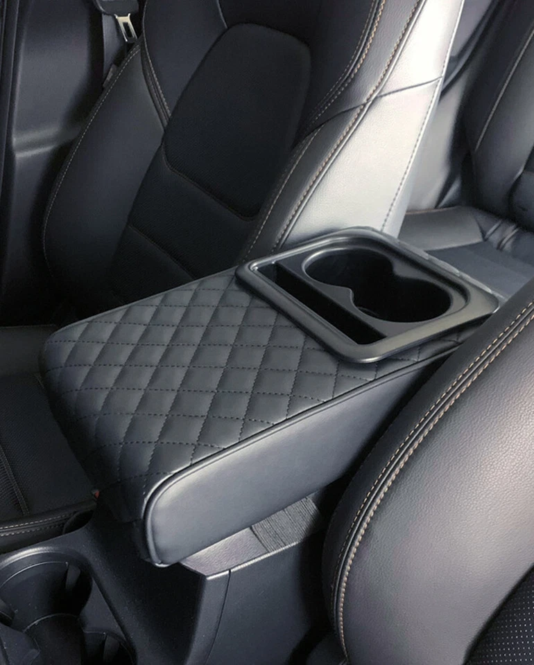 For Car Black Armrest Pad Cover Center Console Box Cushion Protector Accessories - Image 3 of 4