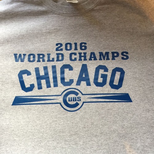 Camiseta de los Cachorros de Chicago 2 Campos Mundiales 2016 negra roja blanca gris serie 5 tallas - Imagen 4 de 4