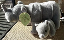 Adventure Planet Birth of Life Rhino with Baby Plush Toy Medium Size