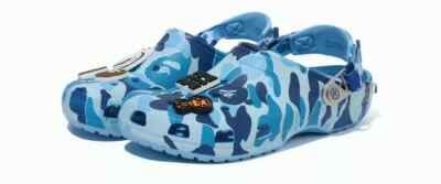 BAPE X CROCS CLASSIC CLOG OXYGEN “BLUE” SZ 5M/7W | eBay