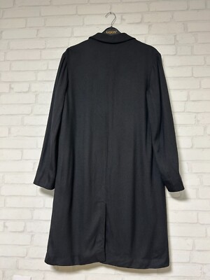 Miu Miu Vintage Black Trench Coat Jacket Size 44 | eBay