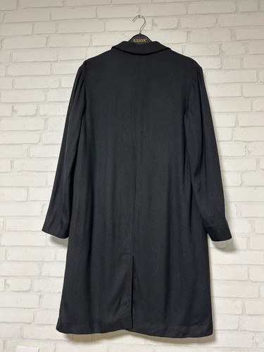 Miu Miu Vintage Black Trench Coat Jacket Size 44 - Picture 2 of 15