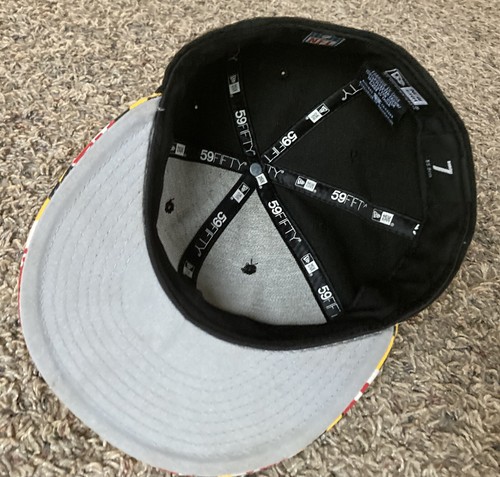 Cappello Baltimore Ravens New Era 59Fifty Taglia 7 NFL / Raro Bill Colorato - Nuovo - Foto 3 di 8