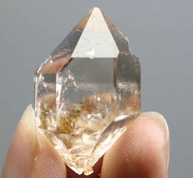 Natural Herkimer Diamond Quartz Crystal Stone Point Healing Mineral Specimen