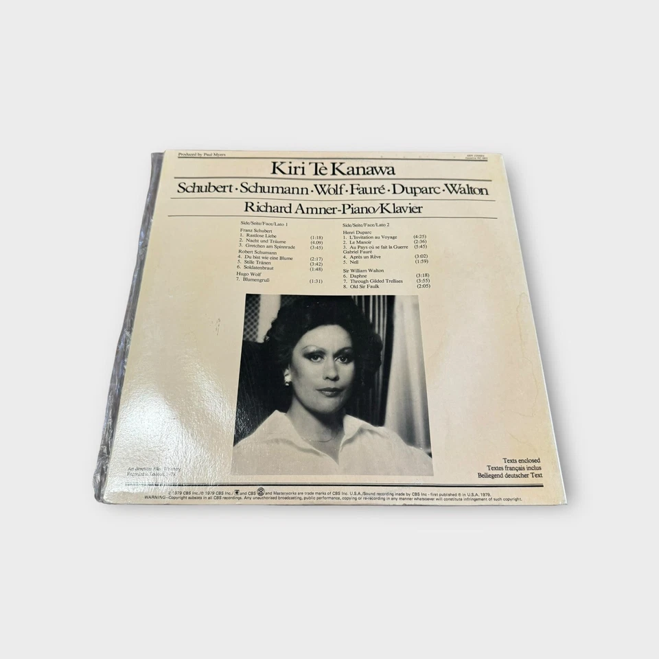 Kiri Te Kanawa/Richard Amner Piano Vinyl LP CBS Records 1979 SBR235983 - Image 3 of 4