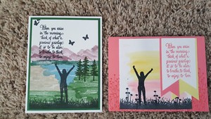 2 Stampin' Up! Cards, Enjoy Life, Waterfront