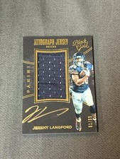 2016 Black Gold Football Jeremy Langford Patch Auto /99