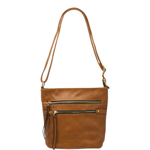 Women's Crossbody Bag with Top Handle & Snap Flap | Two-Tone