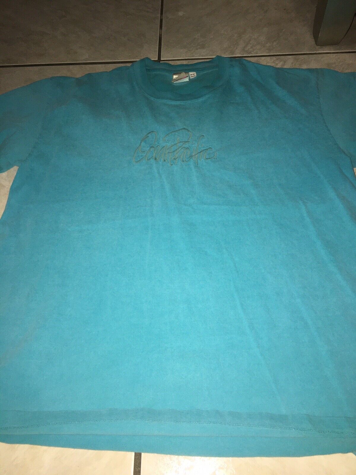 Ocean Pacific Vintage T Shirt One Size Teal Made In U… - Gem