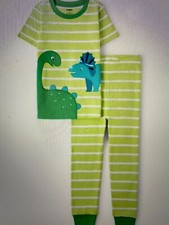 NEW GYMBOREE BOYS GREEN DINOSAUR PAJAMAS SIZE 5T