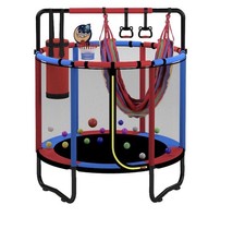 Mini Trampoline for Kids with Basketball Hoop, SEGMART 55'' Indoor Outdoor Kids