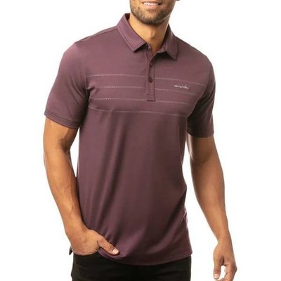 Travis Matthew Mens Mauve Sz Large 3-Button Hangover Cure Golf Polo