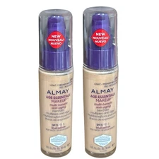 2 Almay Age Essentials Makeup Multi-Benefit SPF 15 130 Light / Medium Neutral