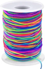 Elastic String for Bracelets, 1mm x 330 Feet Sturdy Rainbow 330 Feet, 