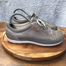 Ecco Cayla Sneakers Womens EU 41/US 10 Gray Pebbled Leather Casual Comfort Shoes