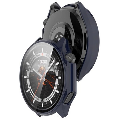 Schutzhülle mit Glas für OnePlus Watch 3 / Oppo Watch X2 Bizon Case Cover Blau