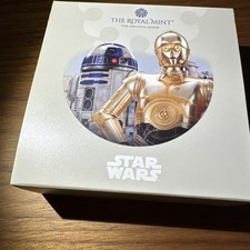 2023 Star Wars R2-D2 & C-3PO UK 50p Silver Proof Colour Coin With Box & COA
