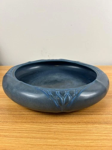 Rookwood Pottery Console Bowl Dark Blue Art Deco TULIPS 1921 #2529