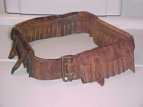 ORIGINAL OLD WEST COWBOY CARTRIDGE SHELL BANDOLIER BELT 50  SHELL LEATHER LOOPS