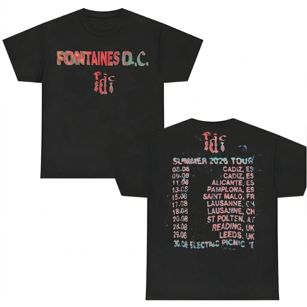 Fontaines DC Summer 2026 Tour Dates T-Shirt Unisex All Sizes