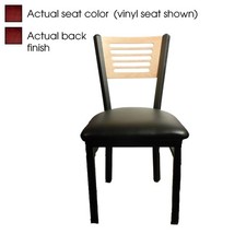 Oak Street Mfg SL21505MHMH 5Line Mahogany Wood Back  Seat Chair