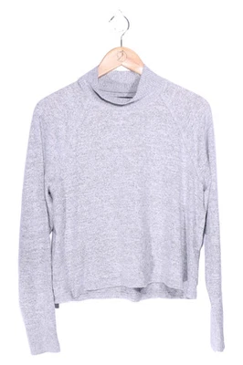 Abercrombie & Fitch Pull Femme Gris Col Roulé Basic Viscose (EU 34, INT XS) - Photo 1/4