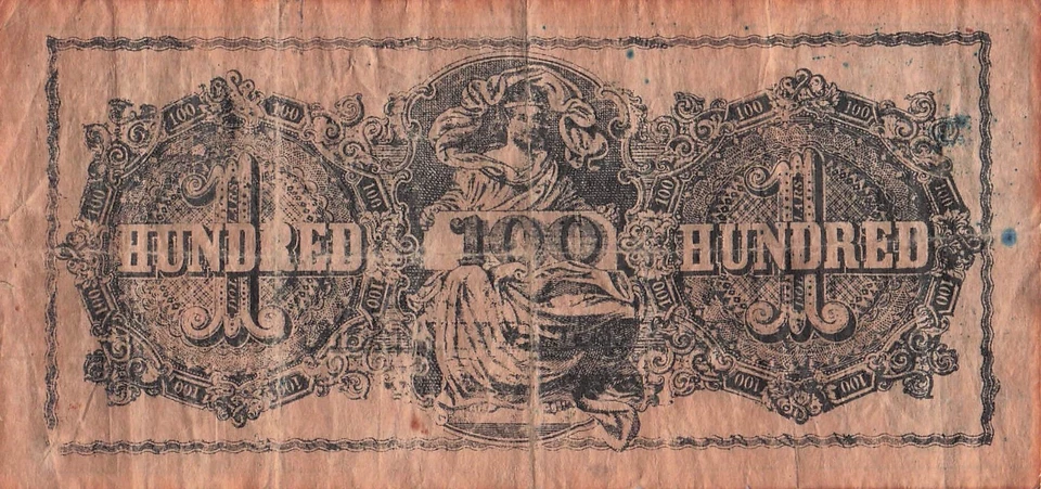 USA / Shreveport , LA  $100  3.10.1863  Facsimile / Antique looking Copy  F K - Image 2 of 2