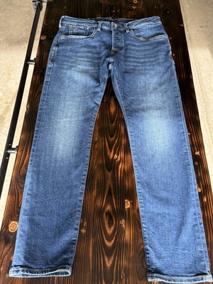Scotch & Soda Ralston Selvedge Jeans Men s Blue Slim Straight Denim Button Fly