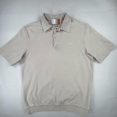 Kith Crystal Washed Graham Polo Mens Beige Tan Short Sleeve Embroidered Logo
