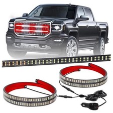 2pcs 30 Inch Truck Grill Emergency Lights Strip 360 Led Red White Redwhite