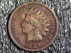 1887 Indian Head Penny, Cent Coin (z1095)