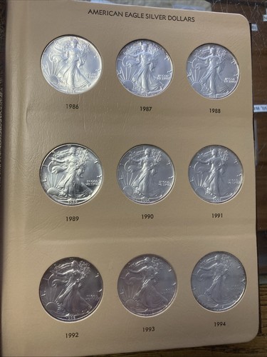 Silver Eagle Set 1986-2012; Brilliant U American Silver Eagles 27 Total Coin’s