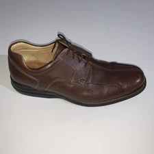 Johnston & Murphy Shoes Mens 14 Shuler Bicycle Brown Leather Sheepskin Oxfords