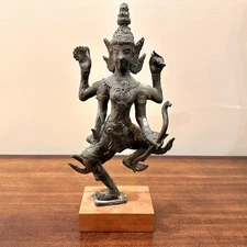 18th 19th C. Thai Dancing Shiva Brass Bronze Sculpture