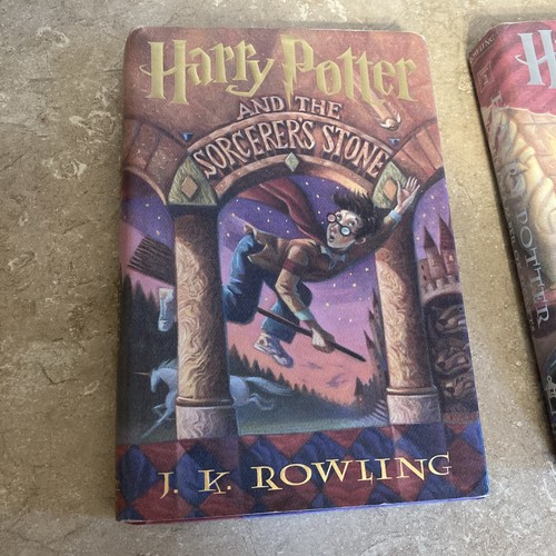 Harry Potter Books 1–3 1st Edition Hard Covers US Scholastic Book 2 Damaged READ - Picture 2 of 23
