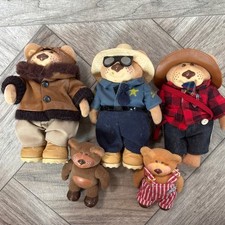 Lot of 5 Vintage Furskins Plush Bears