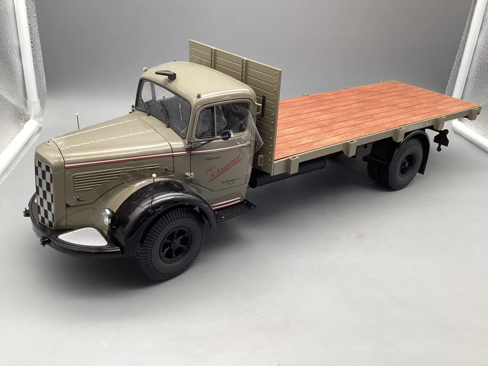 LKW Modell 1:18 Minichamps Mercedes Benz L 6600 Stake Truck 1950 mit OVP - Bild 2 von 4