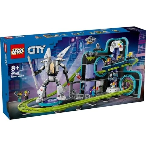 LEGO City Robot World Roller Coaster Park 60421 986 piezas 8 minifiguras edad... - Imagen 2 de 4