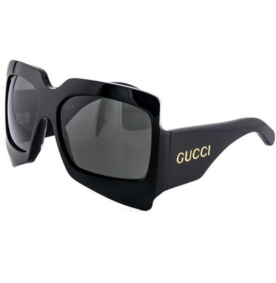 GUCCI GG1243S AUTHENTIC Black Oversized Geometric Mask 1243 